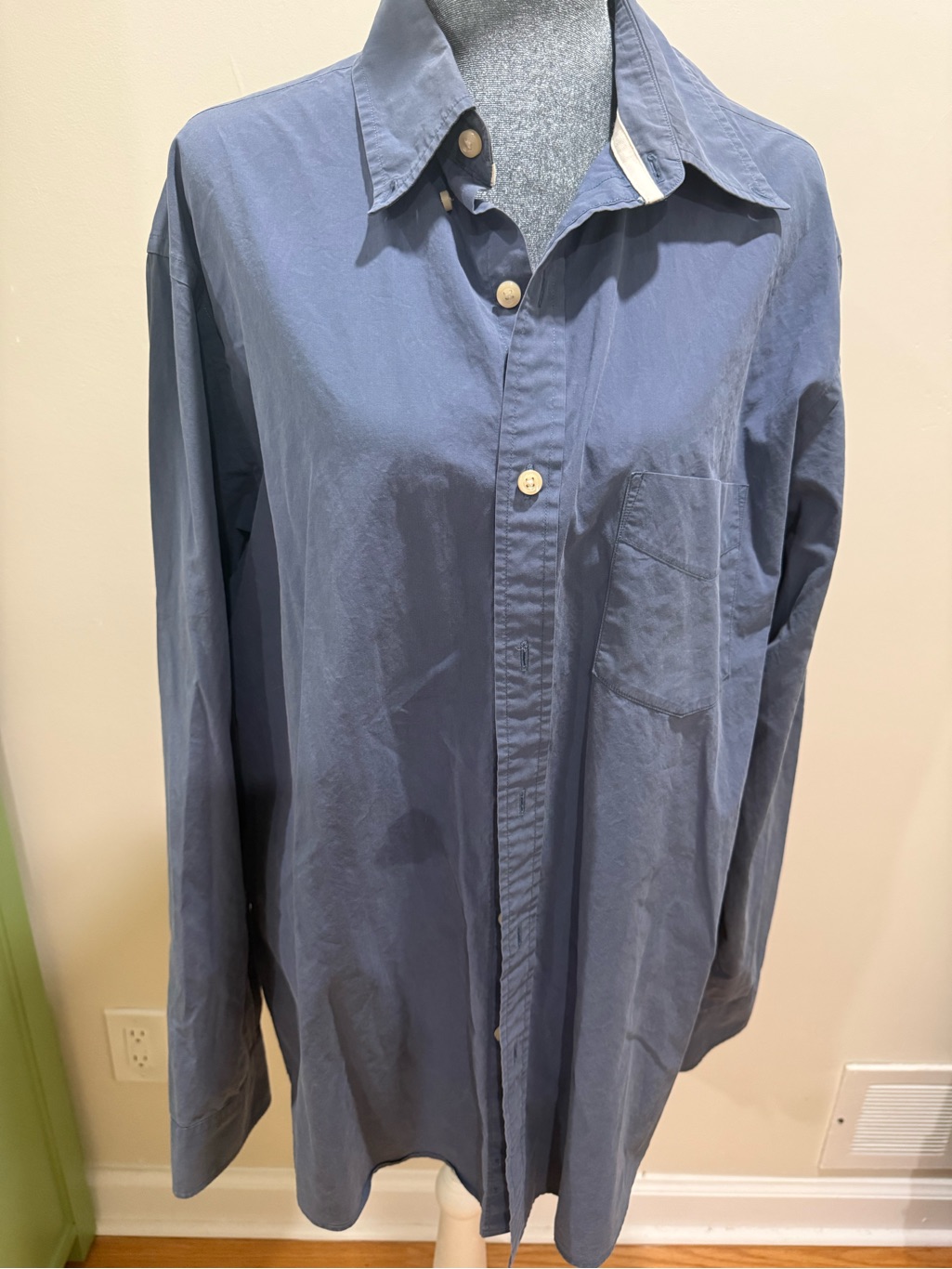 Saks Fifth Avenue Light Blue Cotton Shirt 100% Cotton
